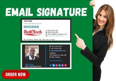I will Design responsive HTML Email Signature