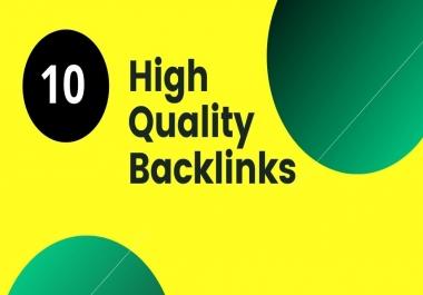Get 10 High Quality Backlinks DA 30 to 100