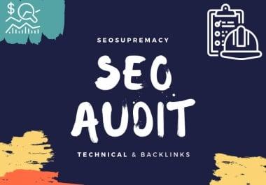 I will provide expert SEO audit report,  competitor website audit