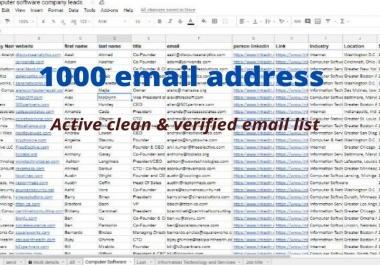 I will provide targeted email list for email marketing campaigns