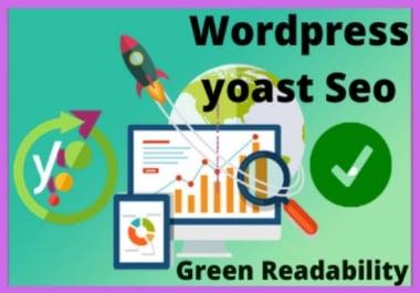 I will do yoast on page SEO and article readability green