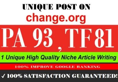 Publish a Guest post on Change. org