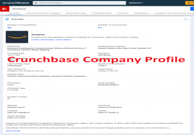 Create crunchbase profile for your business or personal