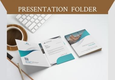 Professional Company PRESENTATION FOLDER TEMPLATE Design and ENVELOPE LAYOUT Graphics Design
