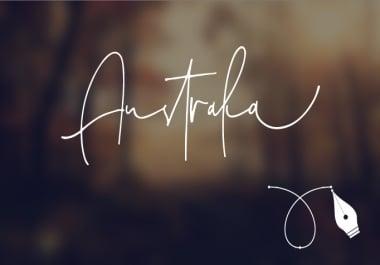 design an elegant feminine signature logo