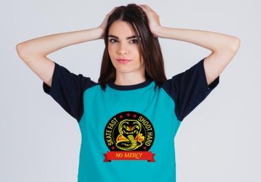 I will design an amazing trendy t-shirt for you