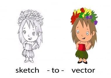 I will convert any sketch or idea into a vector.