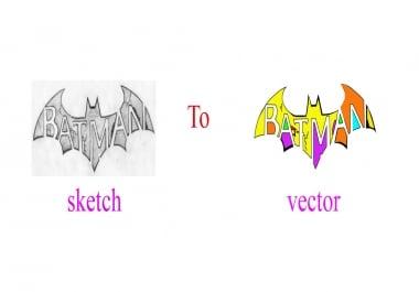 I will do sketch raster image drawing to vector within 24 hours