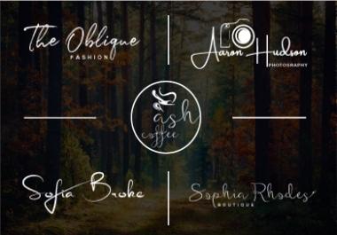 I will create unique signature logo within 12 hours