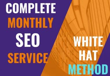Offer a Complete Monthly SEO Service with On page for Google Top Ranking
