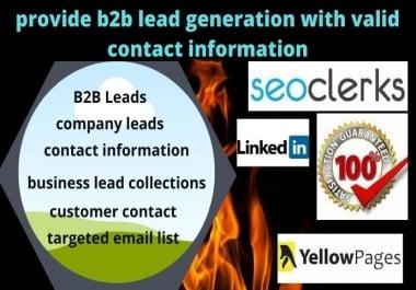 provide b2b lead generation with valid contact information