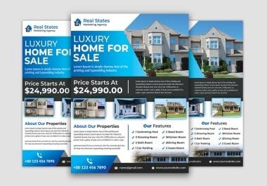 I will design modern real estate flyer