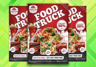 I will design restaurant food flyer or poster,  food menu