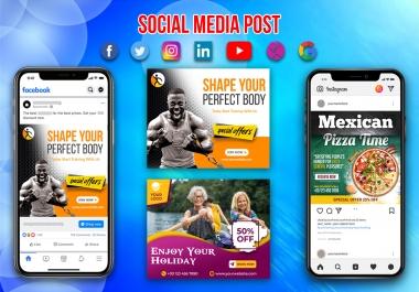 I will design facebook,  instagram post or social media banner,  ads