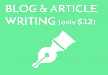 I write original blog articles for any kind of topic