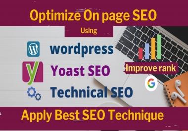 Do wordpress on page seo optimization using wordpress yoast seo effectlvely