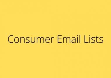 i will provide you consumer email lists any area