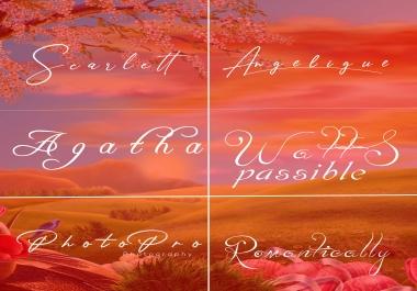 I will create a signature handwritten or text logo