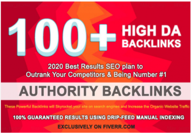I will build 100 high da dofollow backlinks