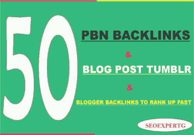 50 Unique PBNs backlinks & BLOG post TUMBLR and blogger backlinks to get Quick RANKED.