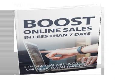 Boost online sales in less than 7 days in highly