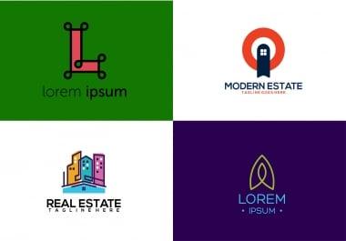 I will do minimalist flat logo design