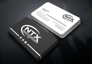 I will design a minimalist name card or business card with full time service