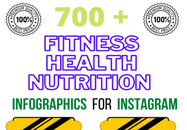700 health fitness nutrition infographics for instagram