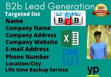 i provide valid lead generation service for you