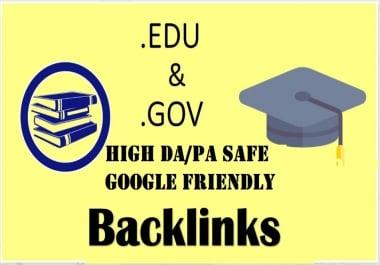 50 Pr9 with 10 Edu/Gov high DA/PA safe google friendly seo backlinks for 11