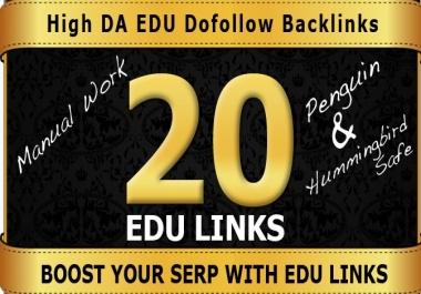 We Will Do 20 Plus US Based Edu Gov Links Manually On DA90 PR9 Unique Domains