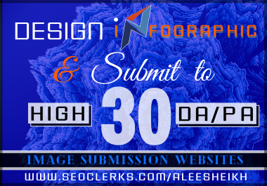 I will create eye-catching infographic & submit that to 30 HIGH DA/PA image sharing websites.