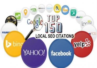 I will top 50 local citations and directory submission for local seo listing