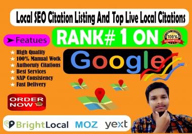 I will do local SEO citation I'll do it right now for google rank with yext,  moz.
