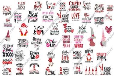 Deliver 2000 valentine design tshirt bundle vector template