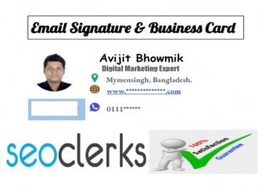 Provide clickable Email Signature and Business Card