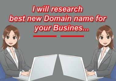 I wil research domain name for your business