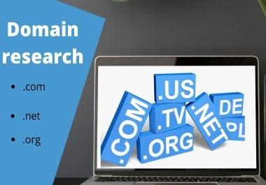 I will help you research the domain you need