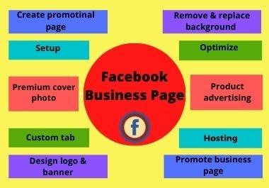 I will setup & optimize facebook business page, attractive cover photo, remove & replace background