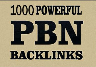 1000 Homepage PBN dofollow high authority backlinks