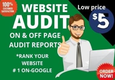 i will do website seo audit report