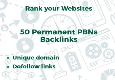 I will provide 50 Permanent PBNs Backlinks
