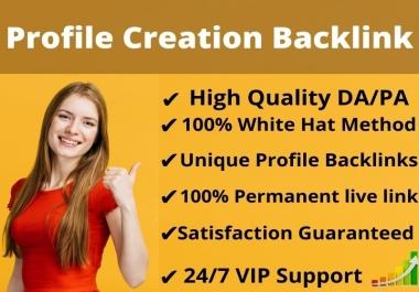 I Will Create Manually 30 Social Profile Creation Backlinks For increase your website Authority