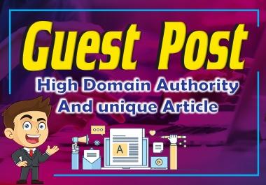 I Will Publish HQ Guest Post On Websites High Domain Authority.