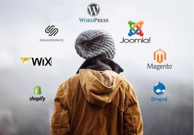 I will fix or Design Wordpress,  Wix,  Shopify Website for you