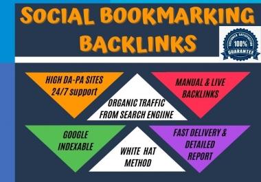 I will Do 50 Best Quality Social Bookmarking Backlinks on High Authority Site for Boost SEO Ranking