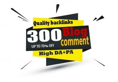 I Will Create 300 Dofollow Blog Comments Backlinks On High DA-PA