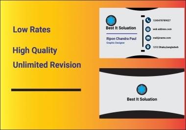 Make unique business card, colourful and good looking