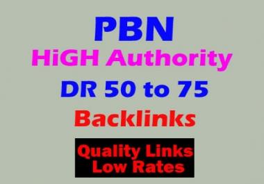 I'll provide 30 DR 50 to 75 backlinks off page seo