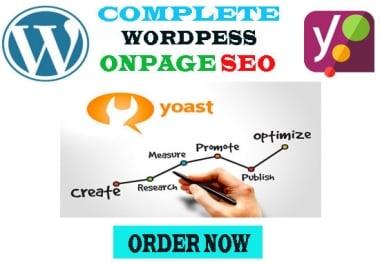 I will do onpage optimization with yoast seo plugin